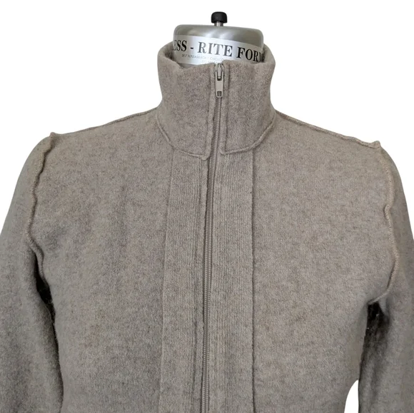 David Mayor Zip Front Wool Sweater Size Medium - Picture 2 of 9